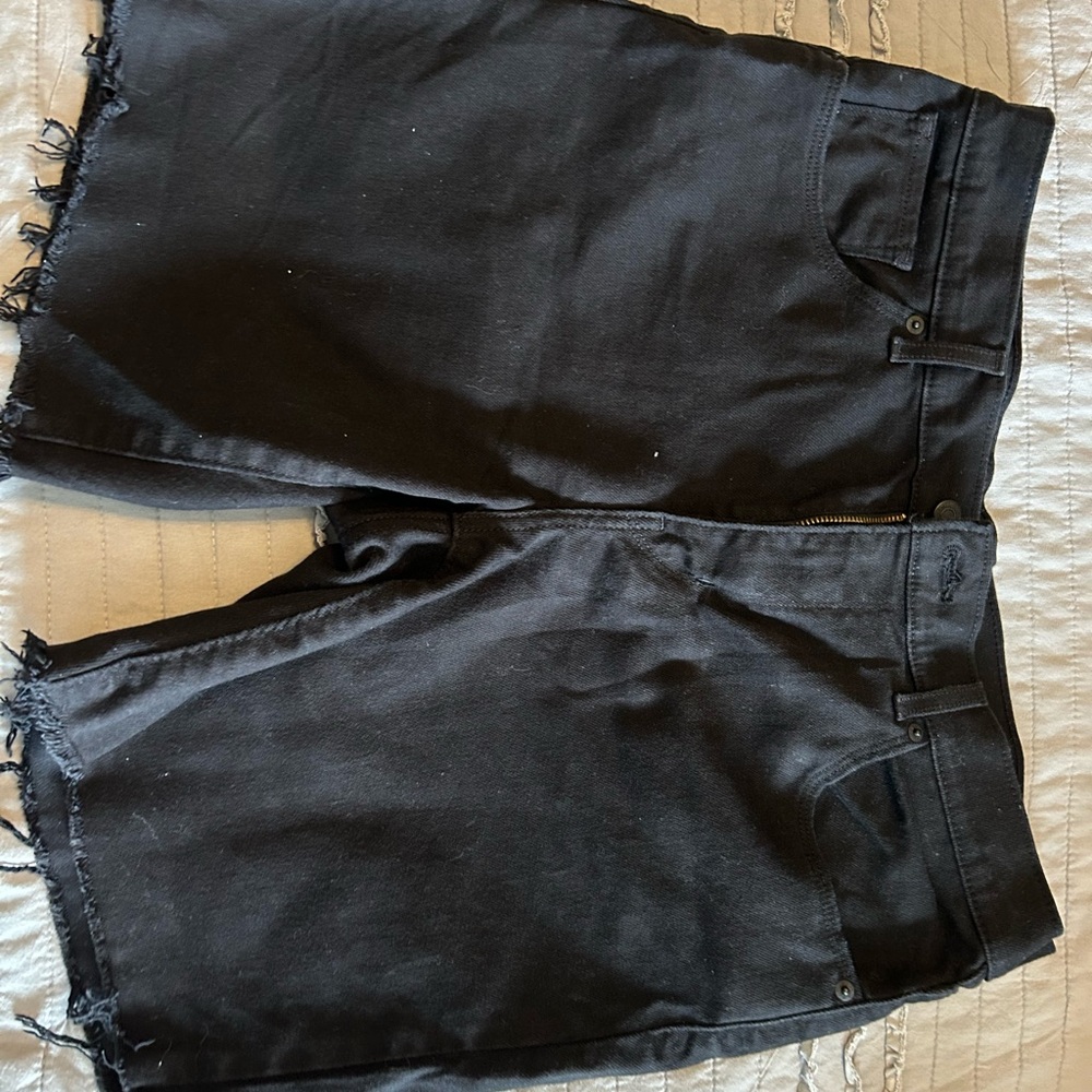 Black Denim Cutoff Shorts